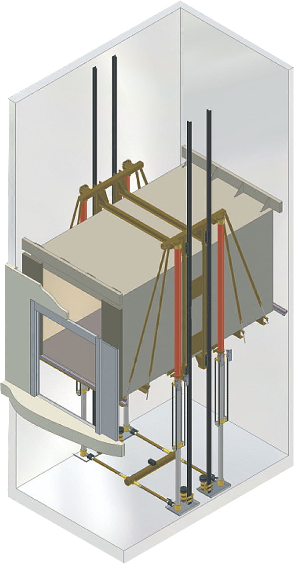 esquema elevador carga - Elevadores de Carga e Veículos